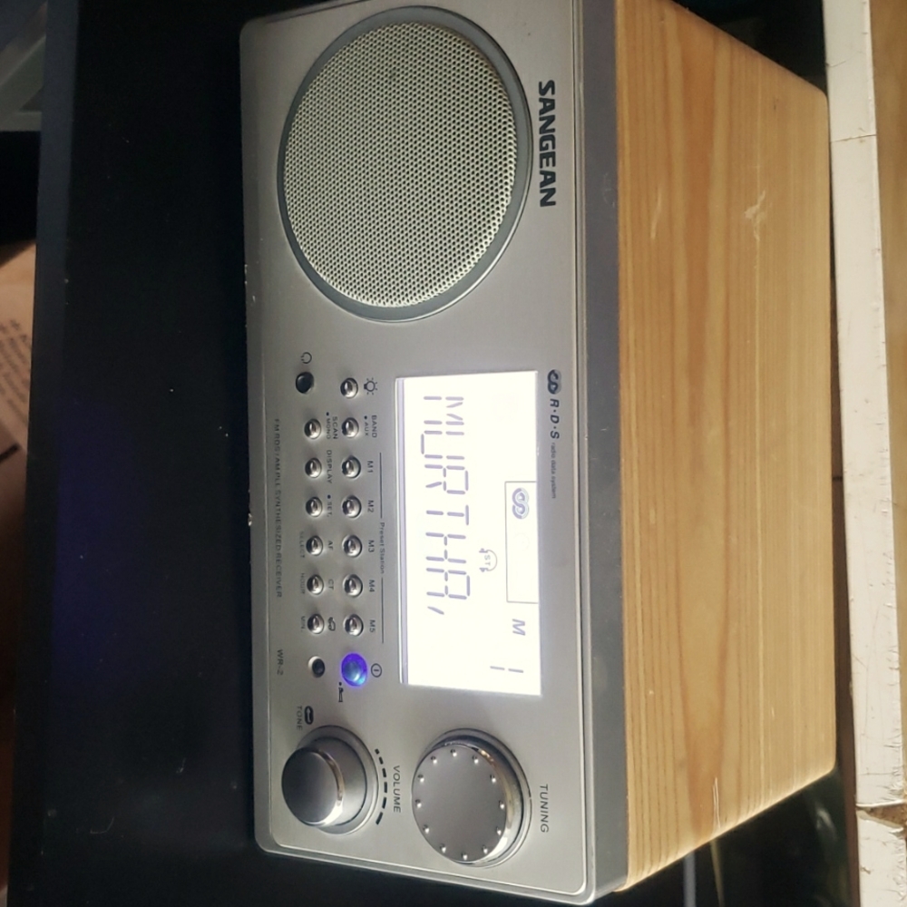 Sangean Wood WR-2 FM RDS AM Digital Table Top Radio w/ Aux Input